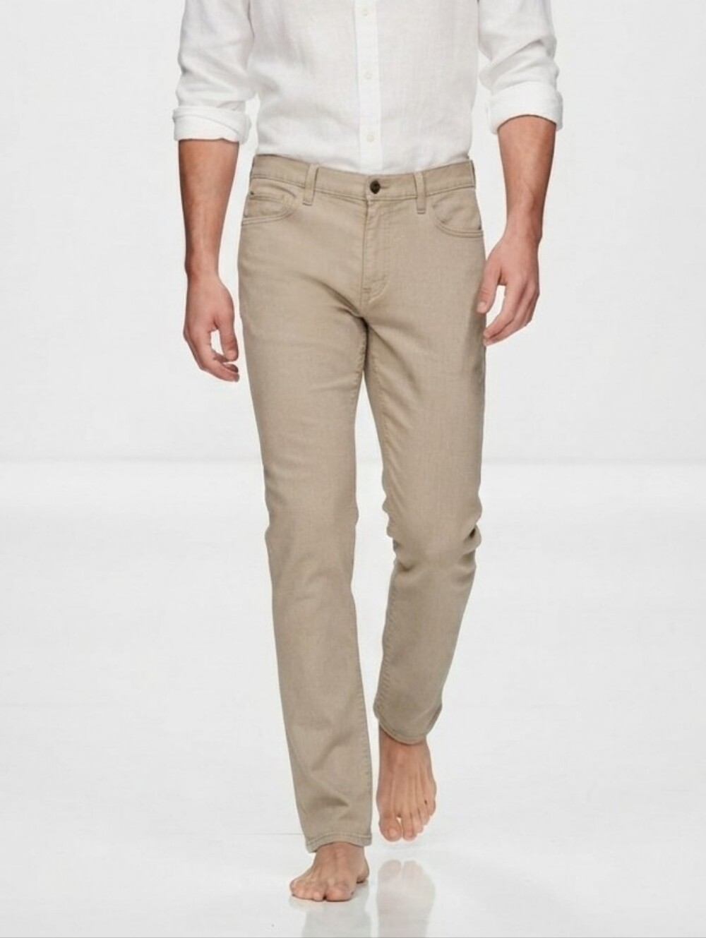 J.Crew 484 Slim Stretch Chino Pants Mens 33x32 Khaki Beige Casual Preppy Work